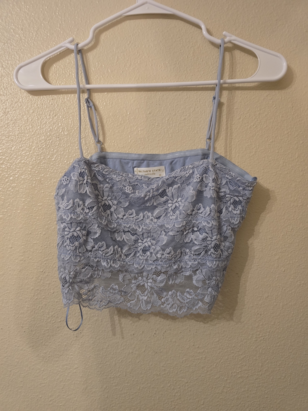 Altar'd State Light Blue Lace Camisole